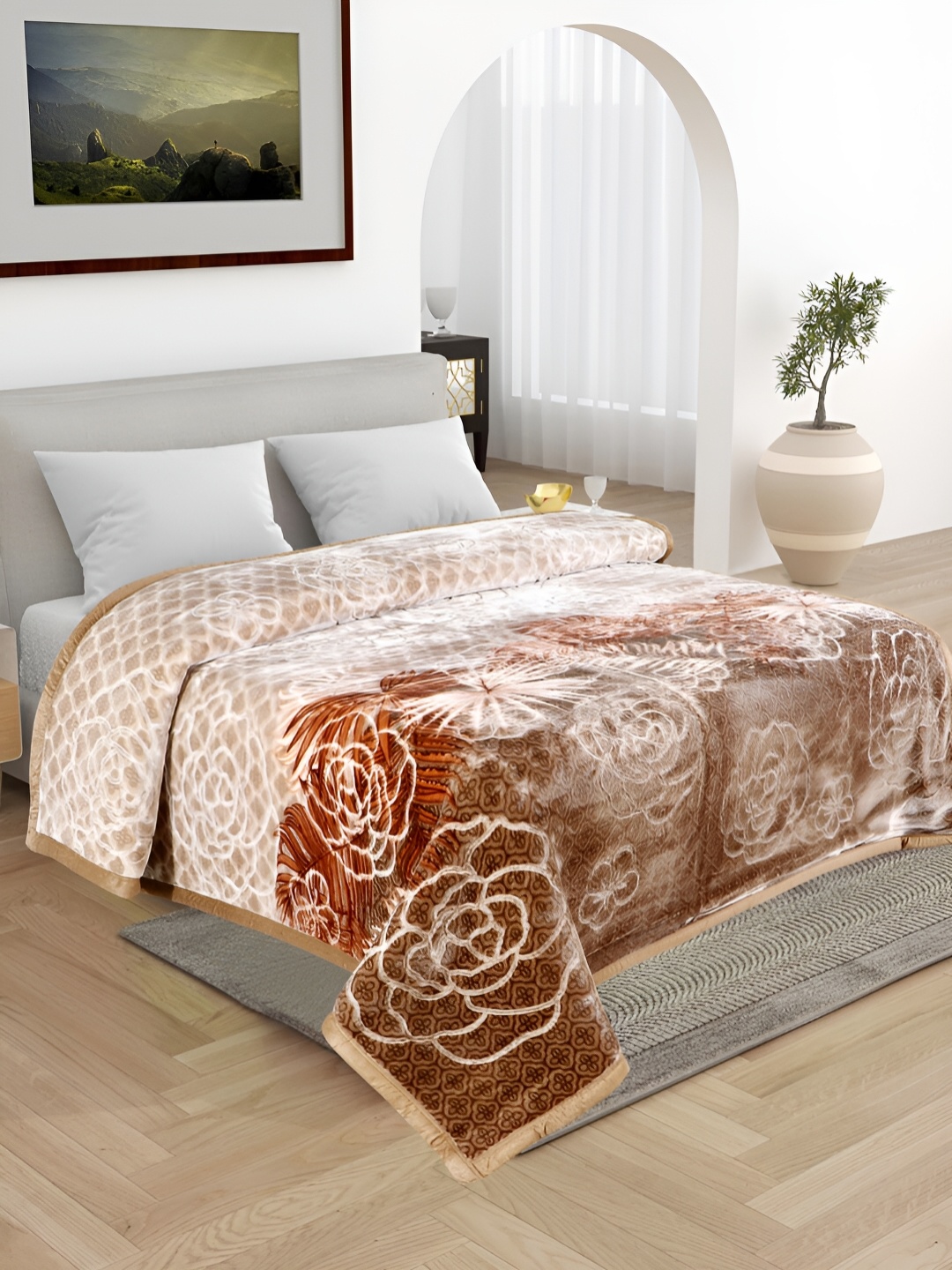 ELSTONE HOME Brown & White Floral Microfiber Heavy Winter 600 GSM Double Bed Blanket
ELSTONE HOME Brown & White Floral Microfiber Heavy Winter 600 GSM Double Bed Blanket