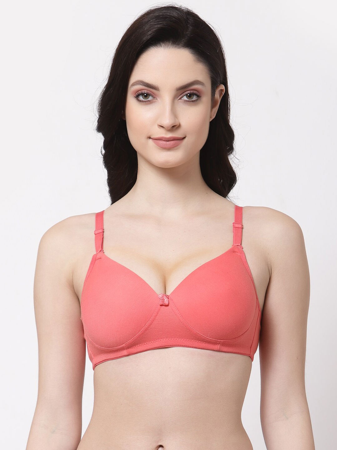 SHYAM SONS FLAIR Full Coverage Lightly Padded Cotton Push-Up Bra With All Day Comfort, Peach
SHYAM SONS FLAIR Full Coverage Lightly Padded Cotton Push-Up Bra With All Day Comfort, Peach