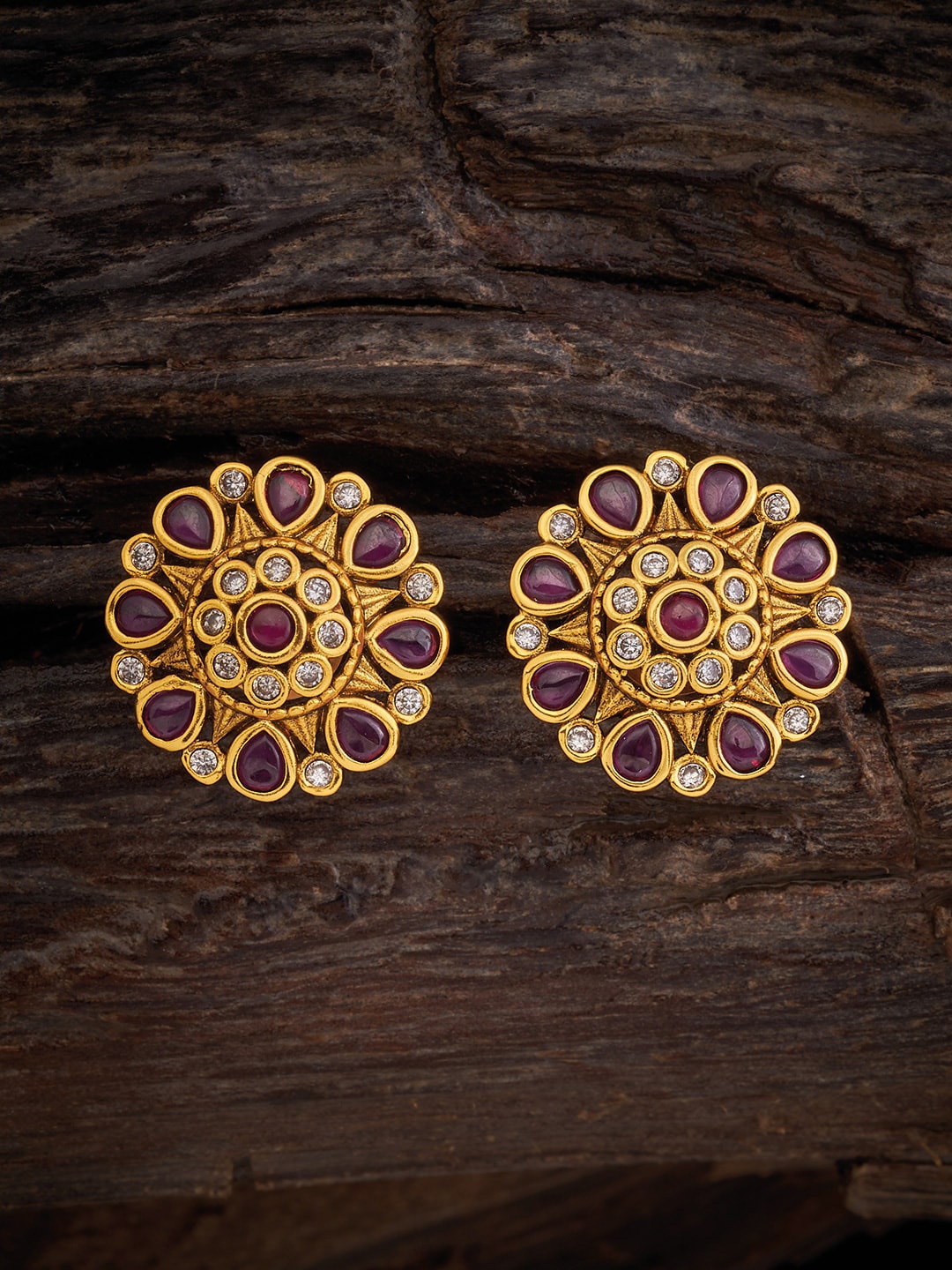 Kushal's Fashion Jewellery Gold Plated Artificial Stones Studded Classic Studs Earrings, Red
Kushal's Fashion Jewellery Gold Plated Artificial Stones Studded Classic Studs Earrings, Red