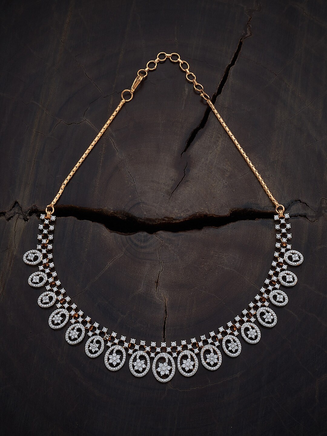 Kushal's Fashion Jewellery Copper Rhodium-Plated Cubic Zirconia Studded Necklace, White
Kushal's Fashion Jewellery Copper Rhodium-Plated Cubic Zirconia Studded Necklace, White