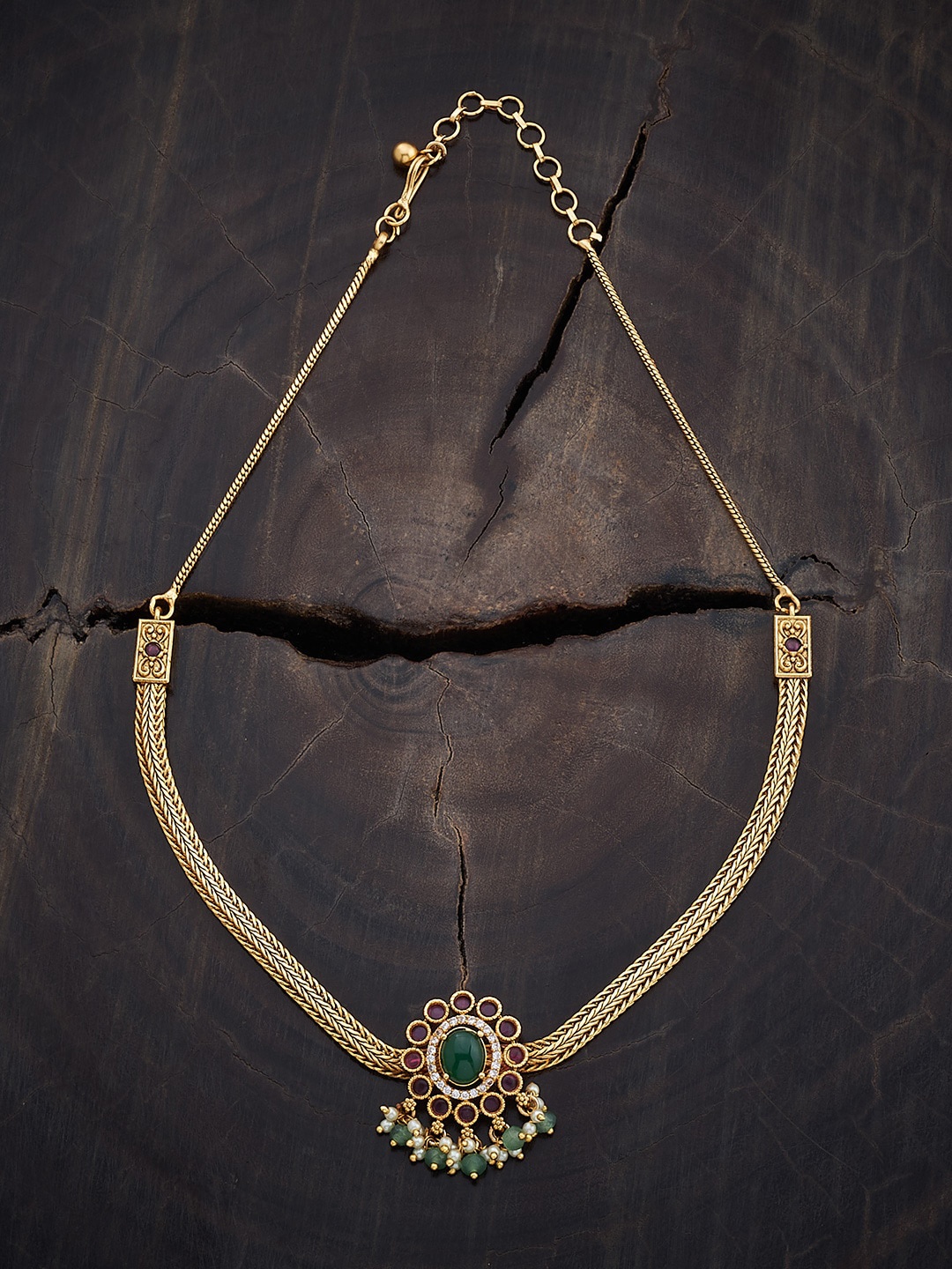 Kushal's Fashion Jewellery Copper Gold-Plated Artificial Beads Beaded Antique Necklace
Kushal's Fashion Jewellery Copper Gold-Plated Artificial Beads Beaded Antique Necklace