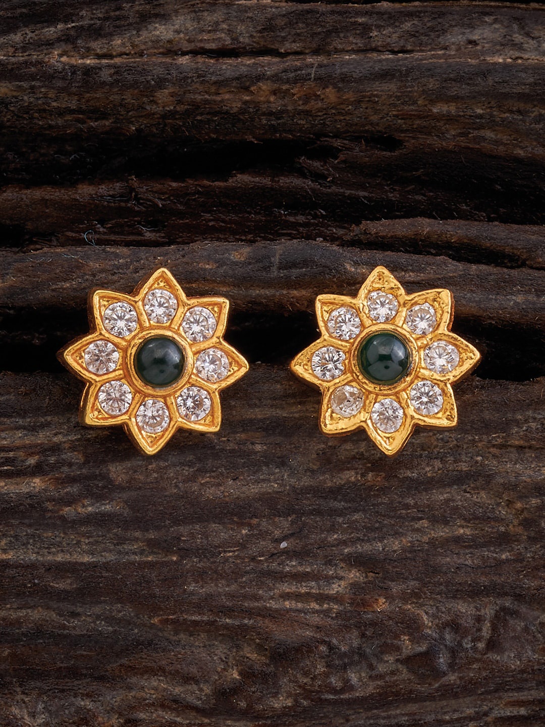 Kushal's Fashion Jewellery 92.5 Pure Silver Stones Studded Floral Studs Earrings, Gold
Kushal's Fashion Jewellery 92.5 Pure Silver Stones Studded Floral Studs Earrings, Gold
