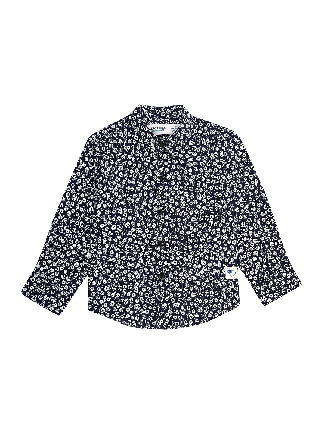 ZERO THREE Boys Comfort Floral Printed Mandarin Collar Regular Fit Casual Shirt, Navy blue
ZERO THREE Boys Comfort Floral Printed Mandarin Collar Regular Fit Casual Shirt, Navy blue