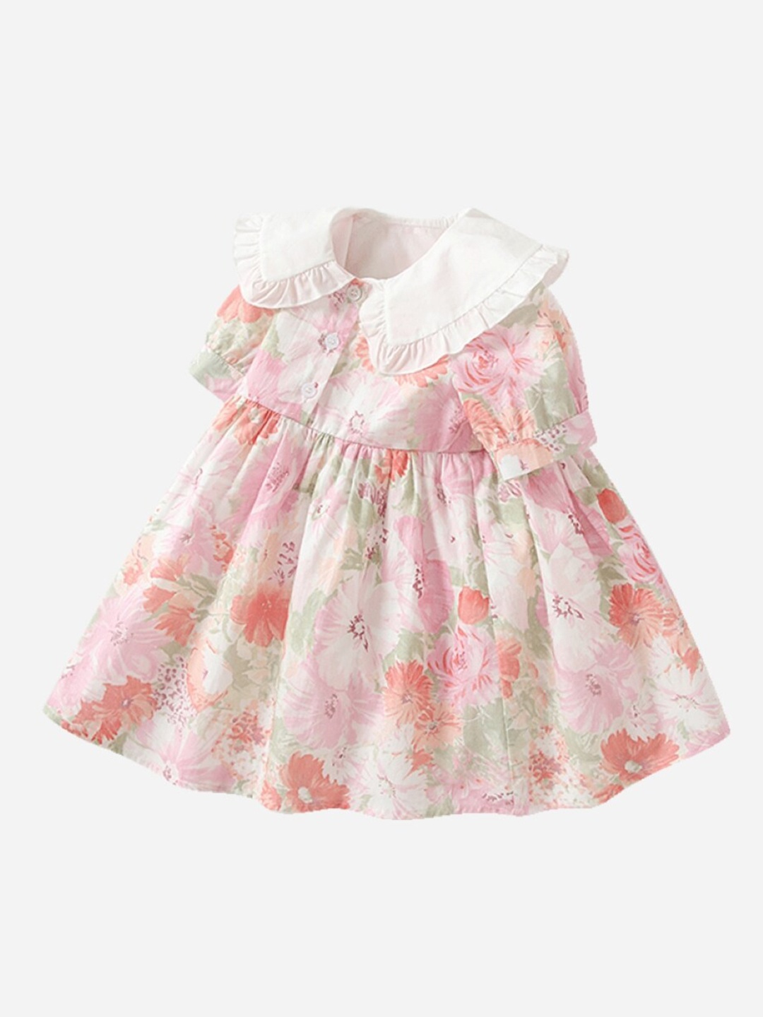 StyleCast Girls Pink & White Floral Printed Peter Pan Collar Pure Cotton Fit & Flare Dress
StyleCast Girls Pink & White Floral Printed Peter Pan Collar Pure Cotton Fit & Flare Dress