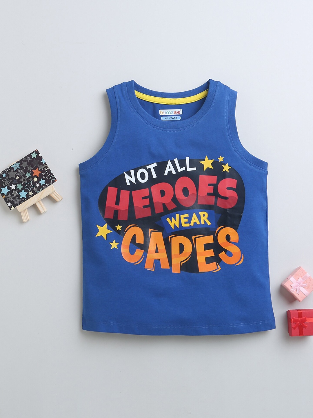 BUMZEE Boys Typography Printed Round Neck Sleeveless Cotton Casual T-shirt, Blue
BUMZEE Boys Typography Printed Round Neck Sleeveless Cotton Casual T-shirt, Blue