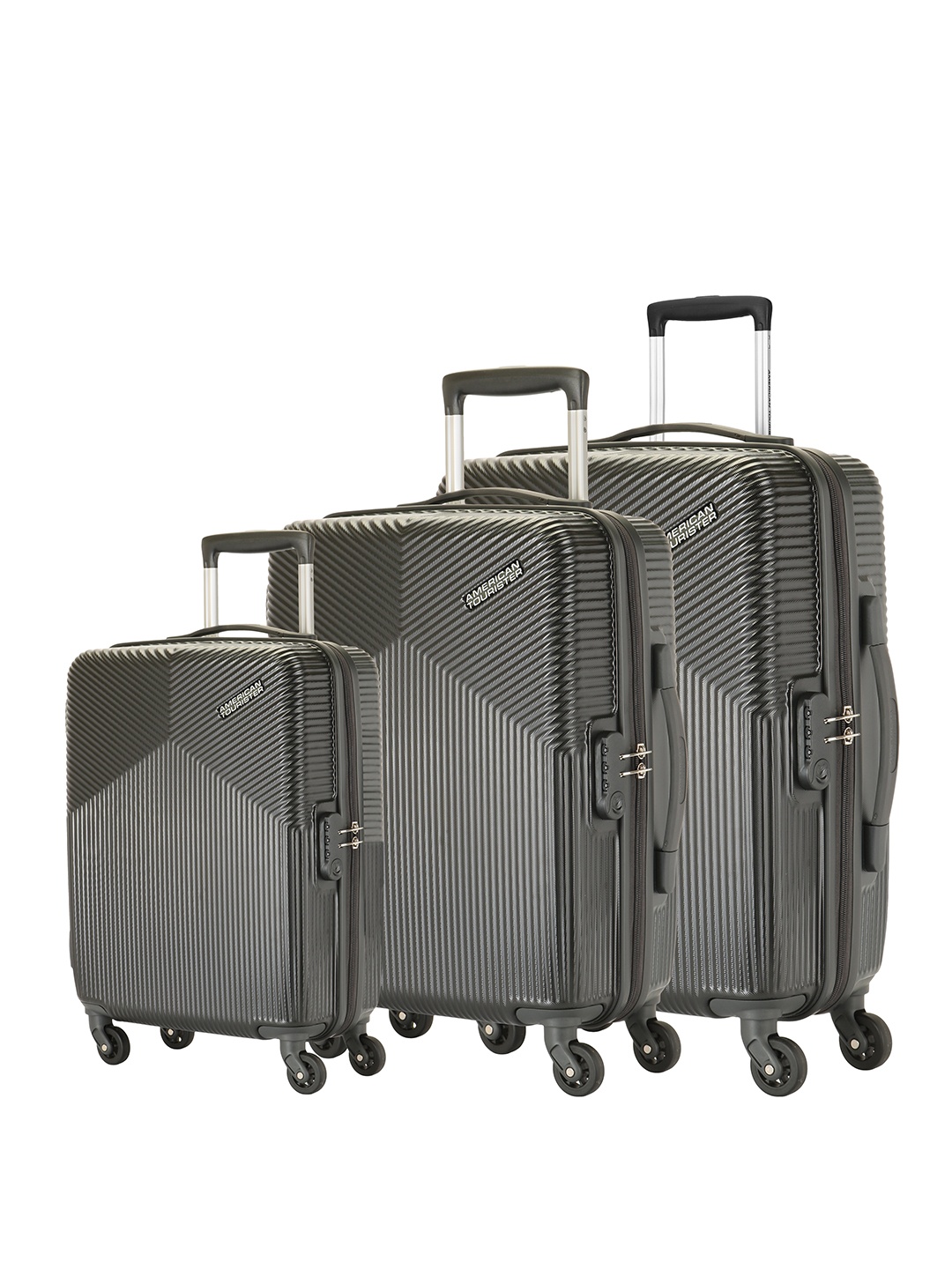 AMERICAN TOURISTER Pack of 3 Georgia Trolley Suitcases - Cabin, Medium & Large, Black
AMERICAN TOURISTER Pack of 3 Georgia Trolley Suitcases - Cabin, Medium & Large, Black
