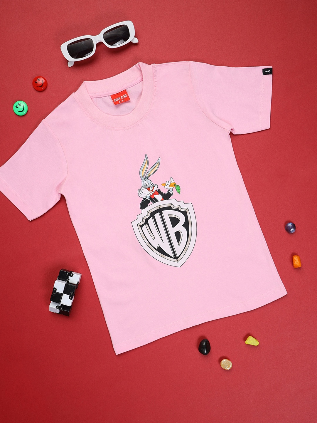 Gavin Paris Boys Printed Pure Cotton Bio Finish Looney Tunes Character Applique T-shirt, Pink
Gavin Paris Boys Printed Pure Cotton Bio Finish Looney Tunes Character Applique T-shirt, Pink