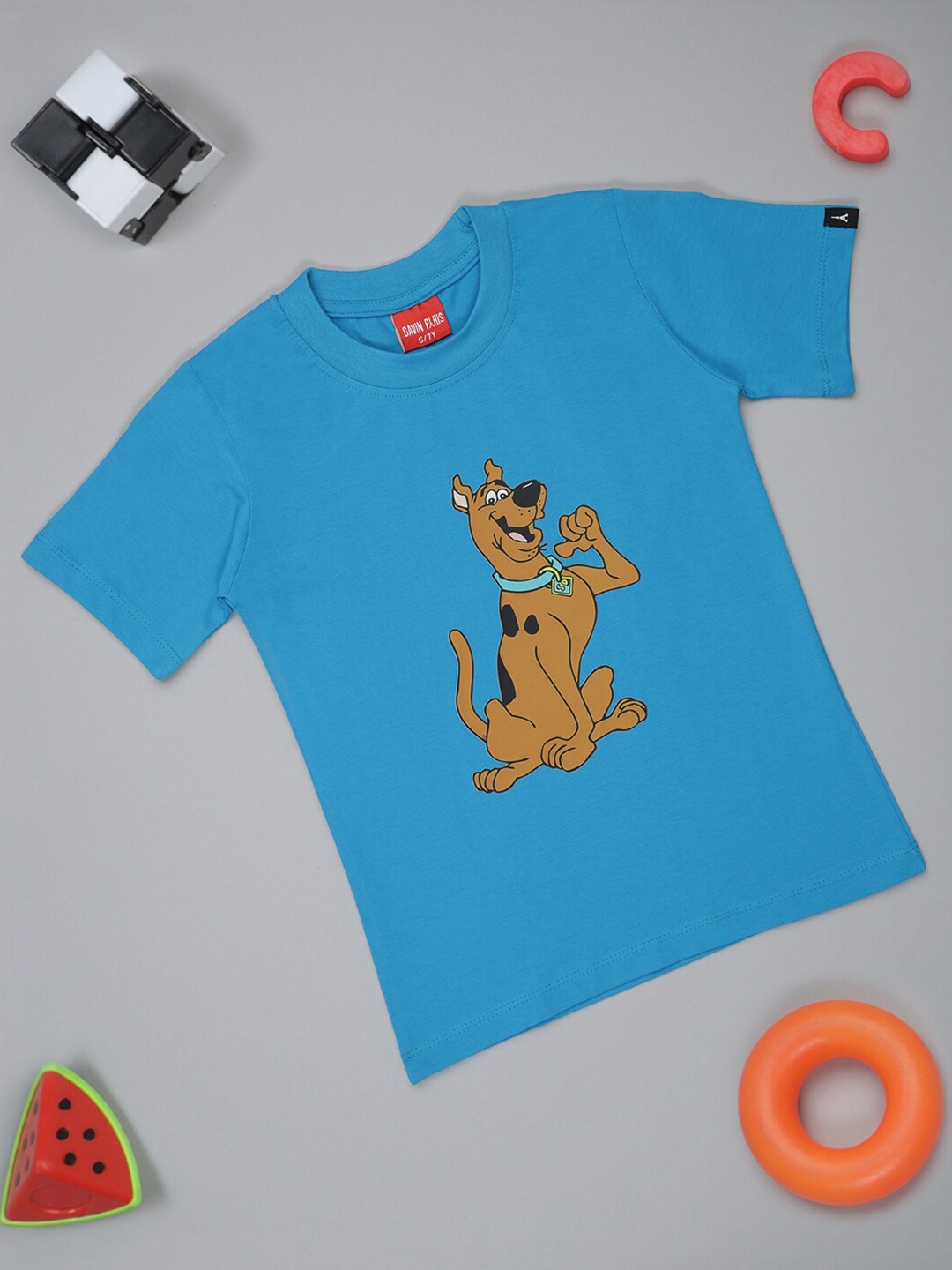 Gavin Paris Boys Scooby-Doo Printed V-Neck Pure Cotton Bio Finish Applique T-shirt, Blue
Gavin Paris Boys Scooby-Doo Printed V-Neck Pure Cotton Bio Finish Applique T-shirt, Blue