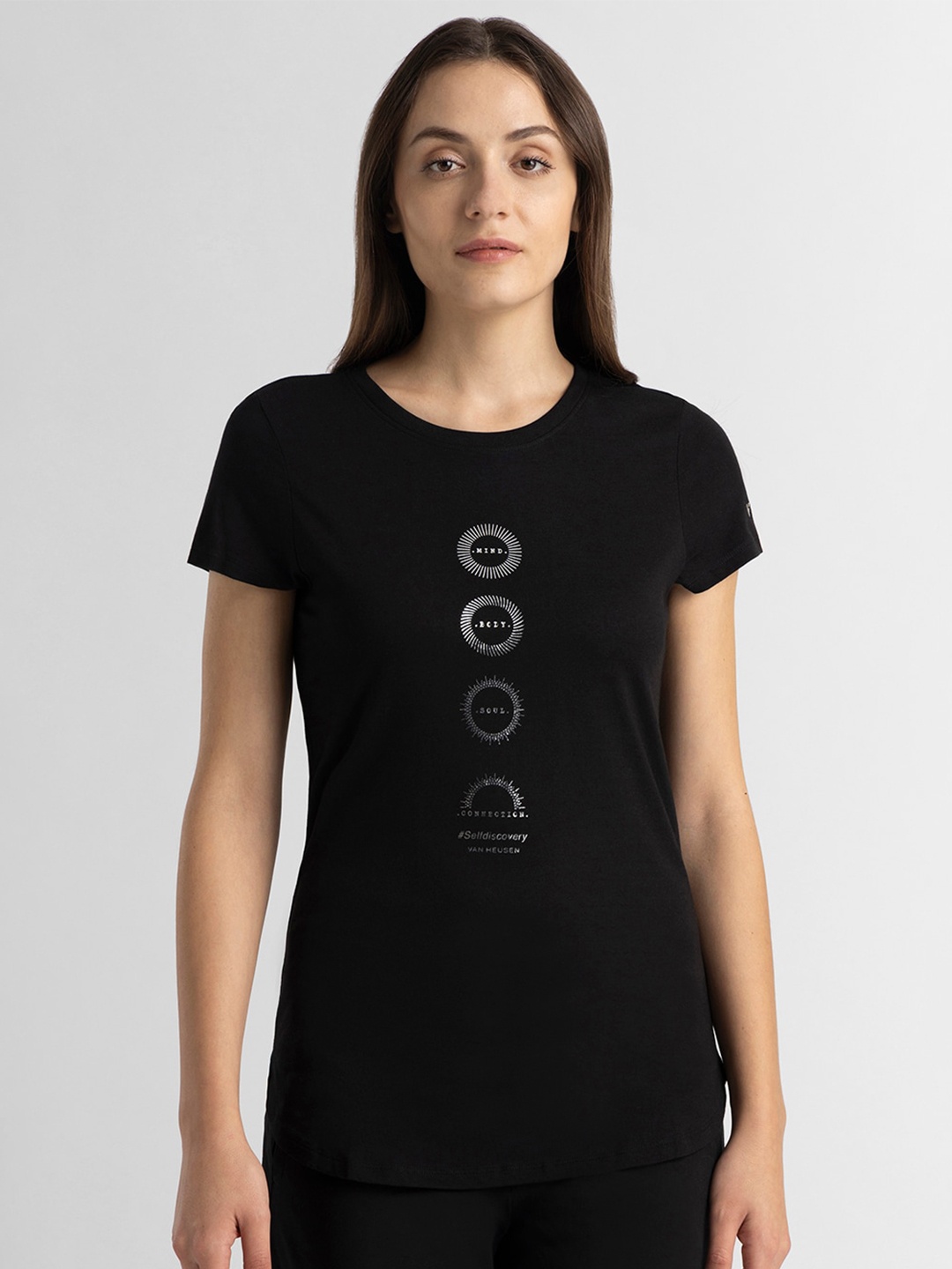Van Heusen Round Neck Short Sleeves Typography Printed Relaxed Fit Cotton T-shirt, Black
Van Heusen Round Neck Short Sleeves Typography Printed Relaxed Fit Cotton T-shirt, Black