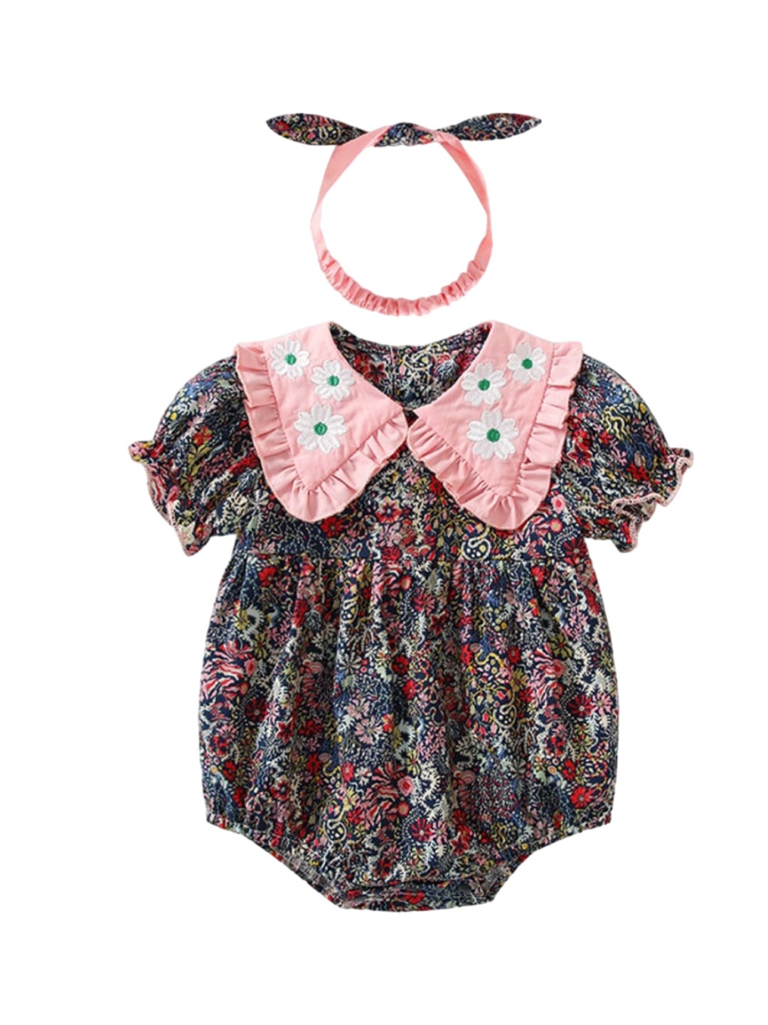 StyleCast Infant Girls Printed Pure Cotton Short-Sleeves Bodysuit With Head Band, Purple
StyleCast Infant Girls Printed Pure Cotton Short-Sleeves Bodysuit With Head Band, Purple