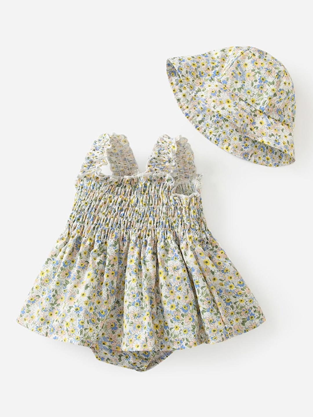 StyleCast Infant Girls Green Floral Printed Pure Cotton Fit & Flare Dress & Matching Hat
StyleCast Infant Girls Green Floral Printed Pure Cotton Fit & Flare Dress & Matching Hat