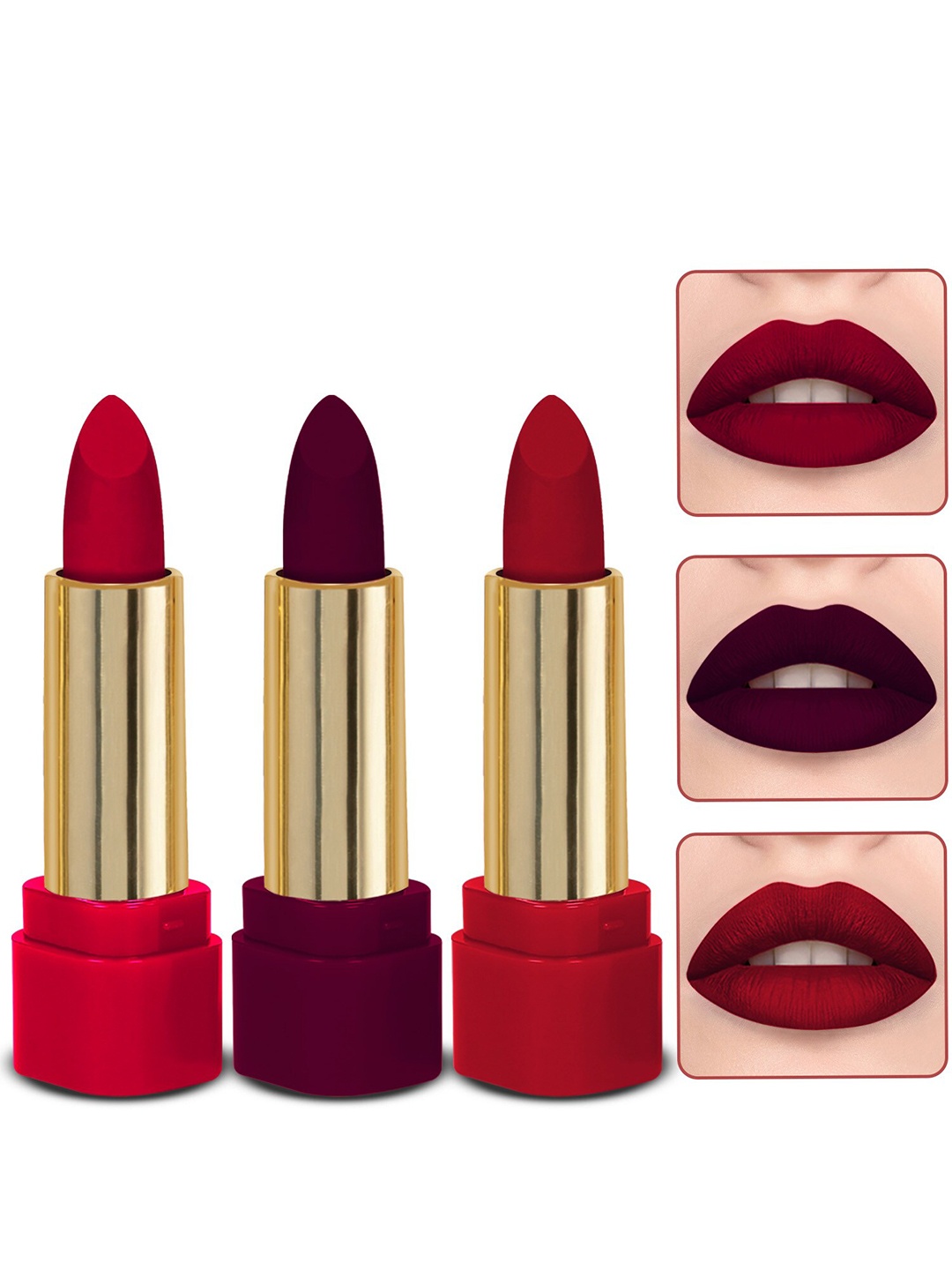 MILAP Set Of 3 Long Wear Waterproof Matte Lipstick - 4.2g Each - 601-_612-606, Purple
MILAP Set Of 3 Long Wear Waterproof Matte Lipstick - 4.2g Each - 601-_612-606, Purple
