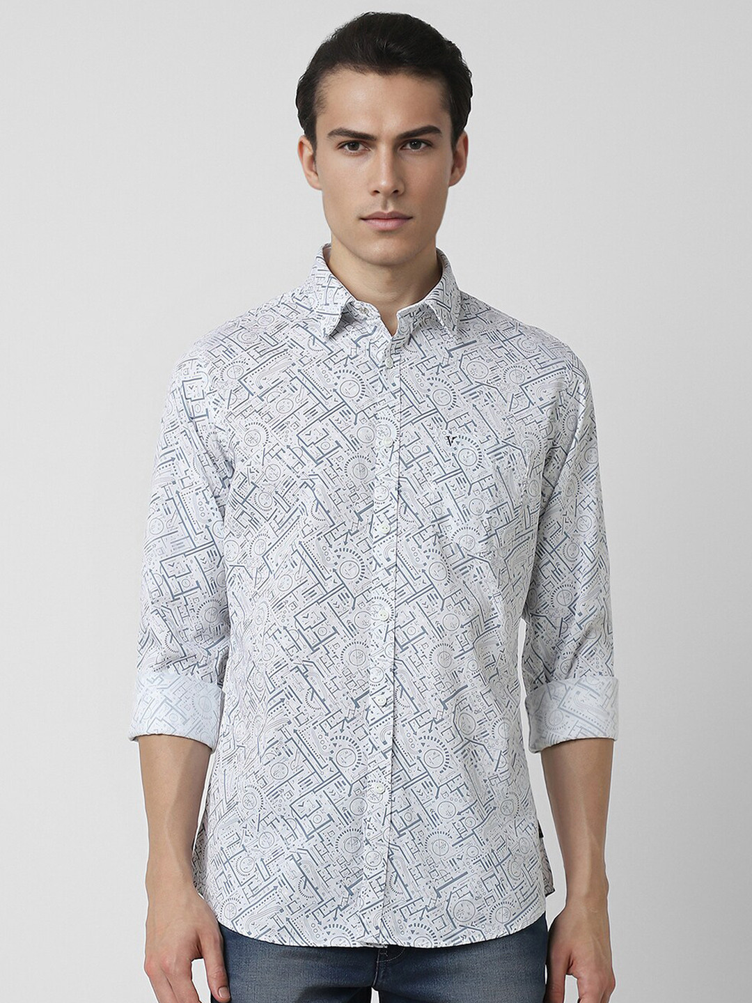 VAN HEUSEN DENIM LABS Spread Collar Slim Fit Floral Printed Cotton Casual Shirt, White
VAN HEUSEN DENIM LABS Spread Collar Slim Fit Floral Printed Cotton Casual Shirt, White