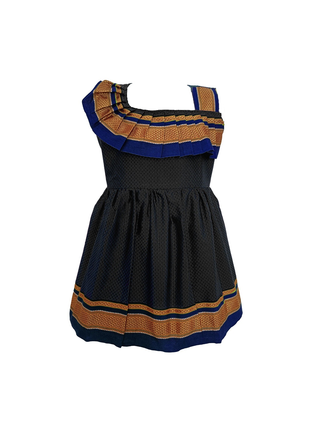 BAESD Infant Girls Cotton Ethnic Dresses, Black