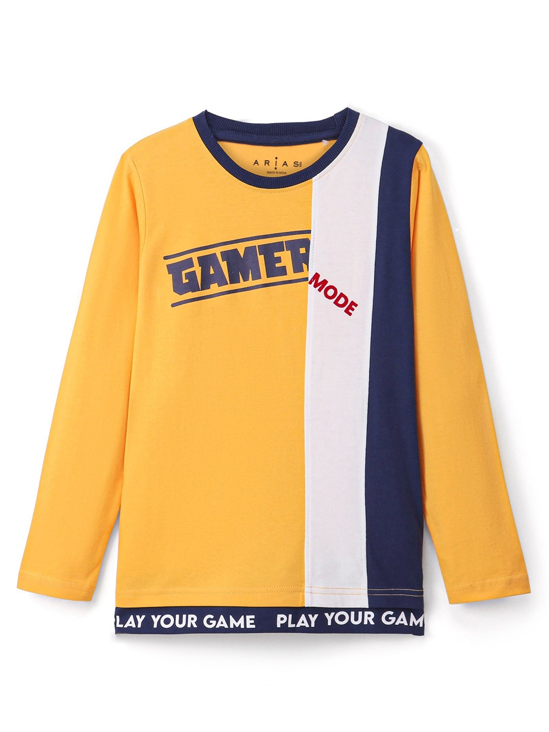 ARIAS By LARA DUTTA Boys Round Neck Typography Printed Cotton Regular Fit T-shirt, Yellow
ARIAS By LARA DUTTA Boys Round Neck Typography Printed Cotton Regular Fit T-shirt, Yellow