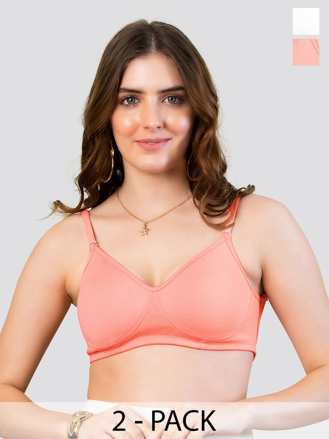 K LINGERIE Pack of 2 Lexi Seamless Cups Fully Adjustable & Transparent Back T-Shirt Bra, Pink
K LINGERIE Pack of 2 Lexi Seamless Cups Fully Adjustable & Transparent Back T-Shirt Bra, Pink