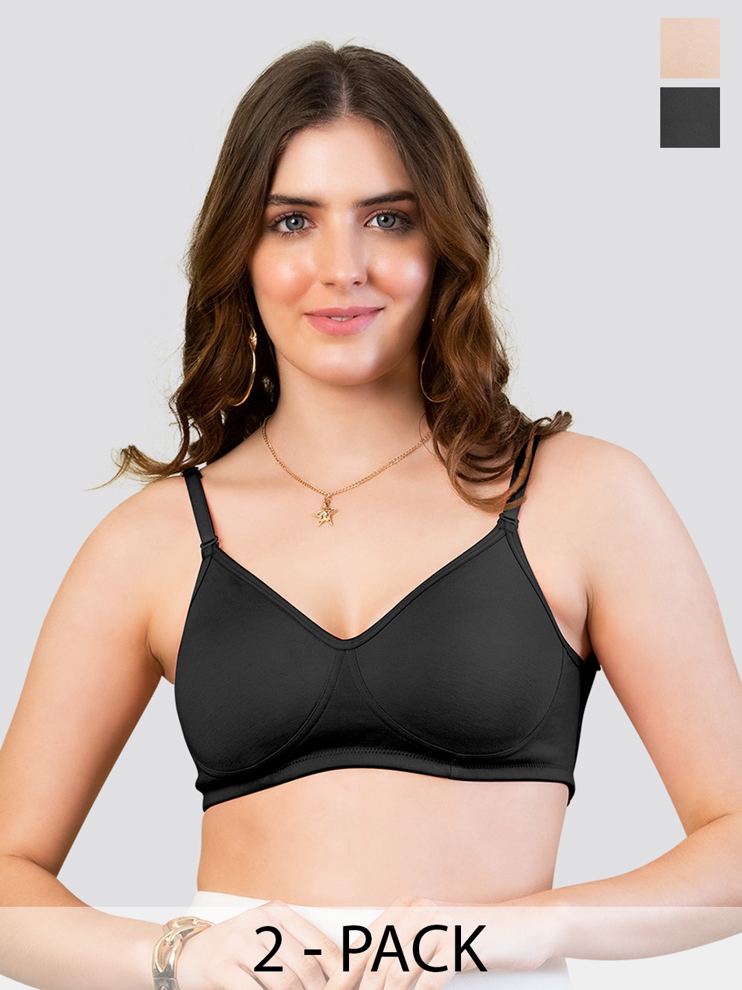 K LINGERIE Pack of 2 Lexi Seamless Cups Fully Adjustable & Transparent Back T-Shirt Bra, Nude
K LINGERIE Pack of 2 Lexi Seamless Cups Fully Adjustable & Transparent Back T-Shirt Bra, Nude