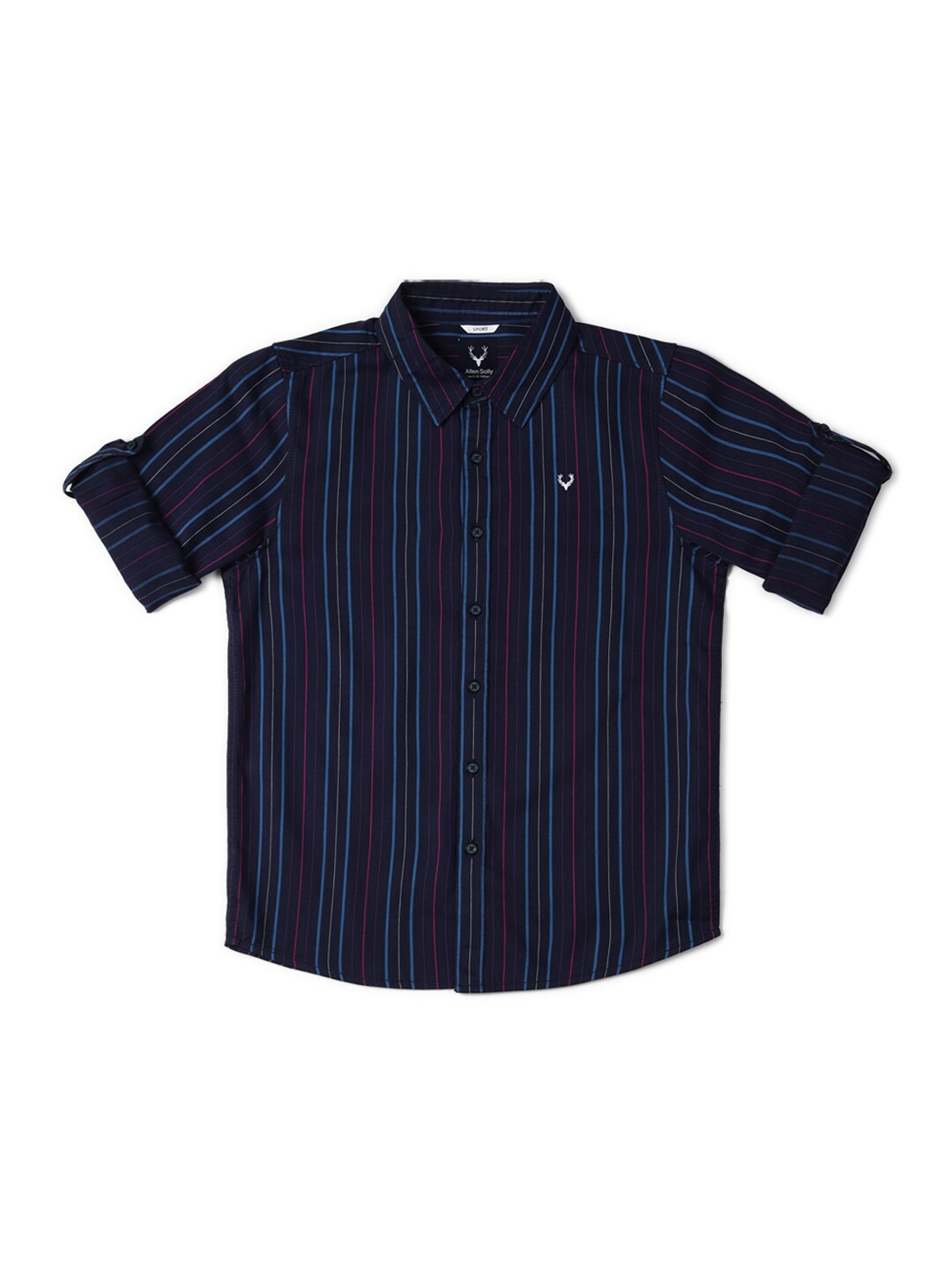 Allen Solly Junior Boys Slim Fit Striped Spread Collar Long Sleeves Cotton Casual Shirt, Navy blue
Allen Solly Junior Boys Slim Fit Striped Spread Collar Long Sleeves Cotton Casual Shirt, Navy blue