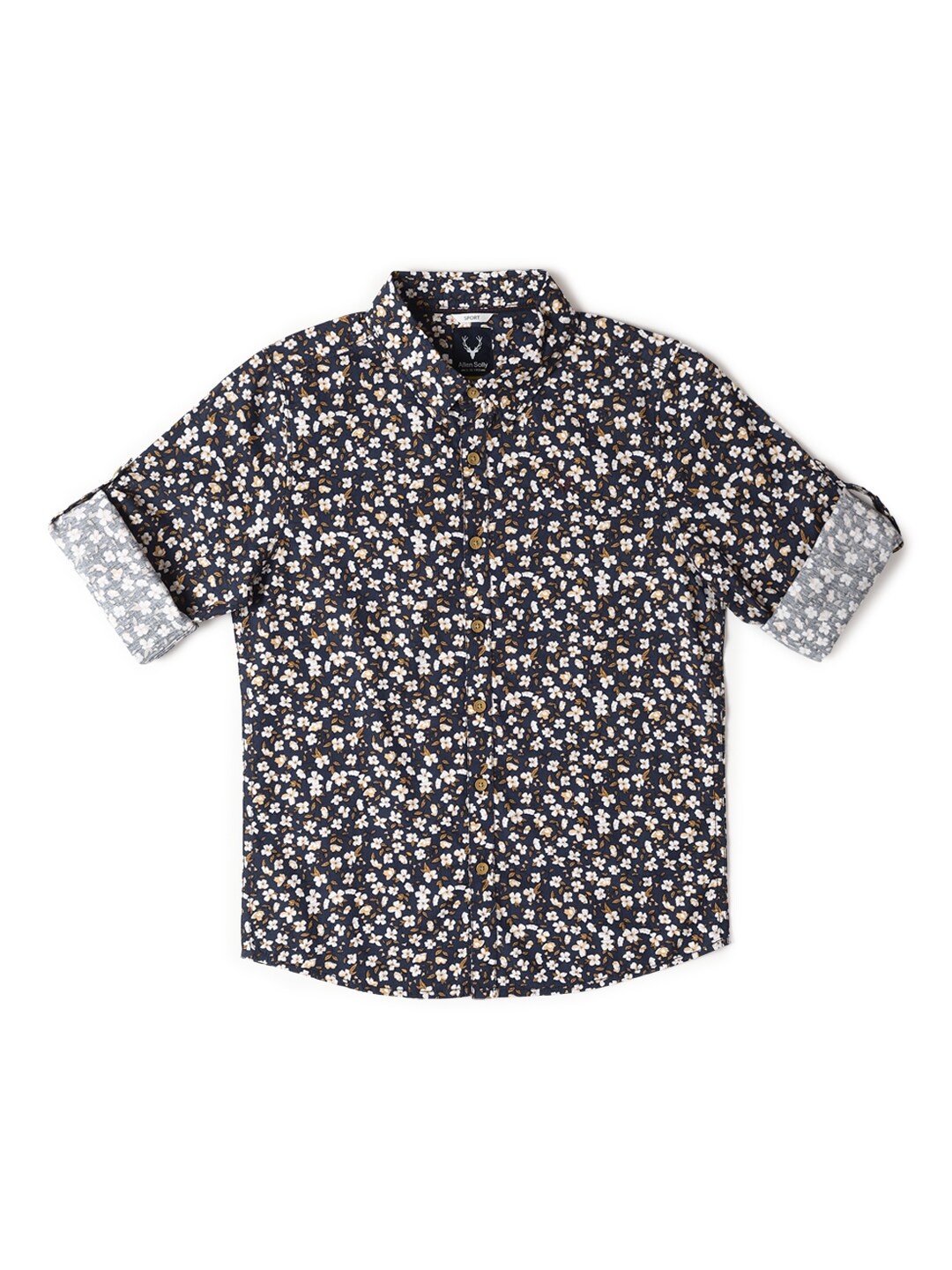 Allen Solly Junior Boys Slim Fit Floral Printed Spread Collar Roll-Up Sleeves Shirt, Black
Allen Solly Junior Boys Slim Fit Floral Printed Spread Collar Roll-Up Sleeves Shirt, Black