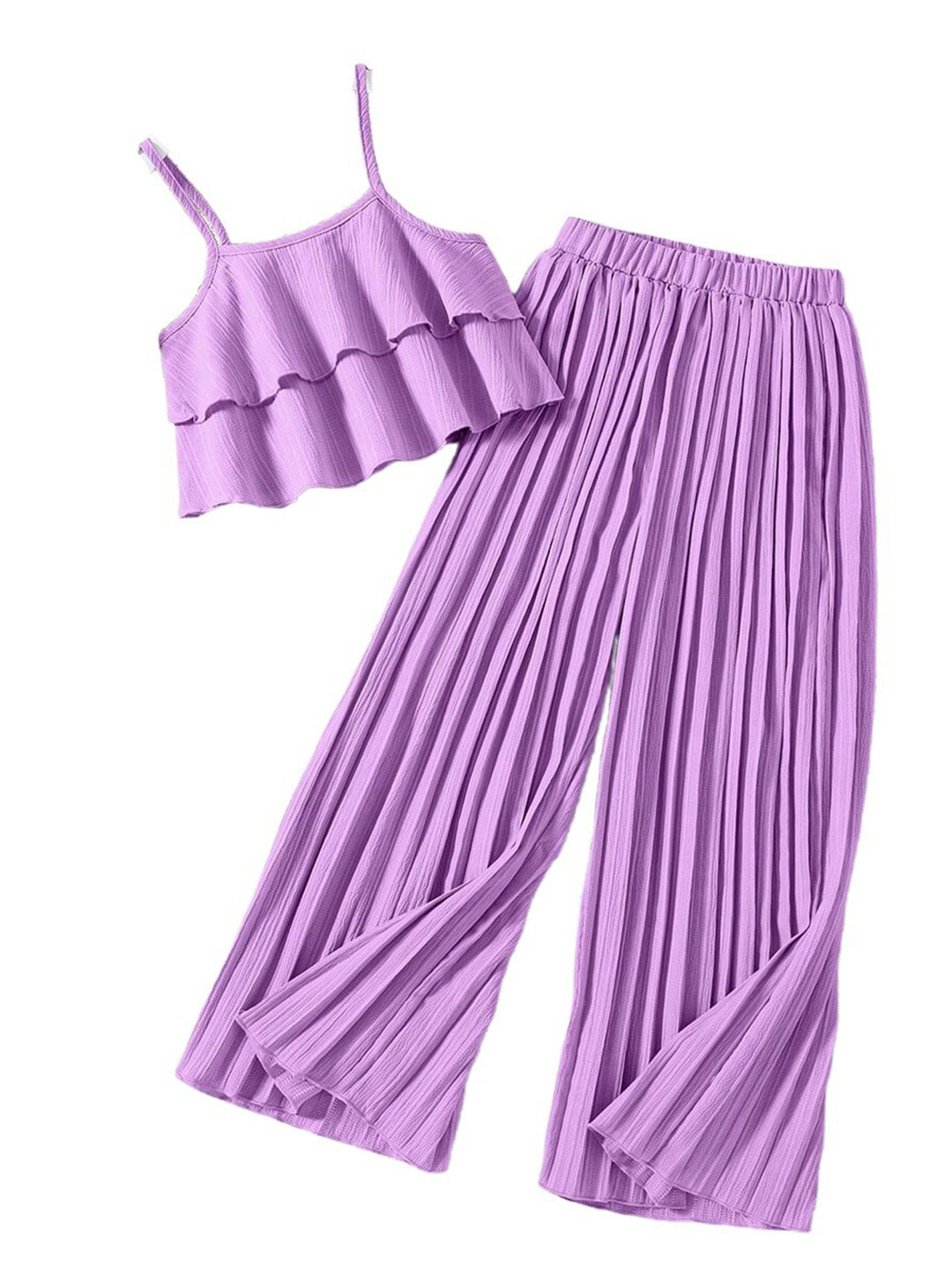 StyleCast x Revolte Girls Shoulder Straps Accordion Pleated Top With Palazzos, Purple
StyleCast x Revolte Girls Shoulder Straps Accordion Pleated Top With Palazzos, Purple