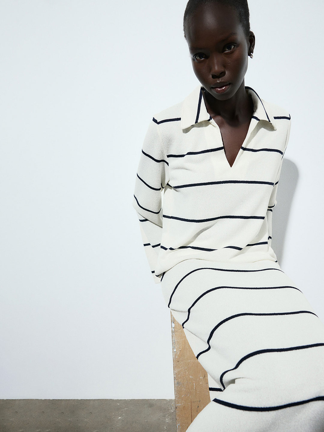 H&M Textured Jersey Top, White
H&M Textured Jersey Top, White