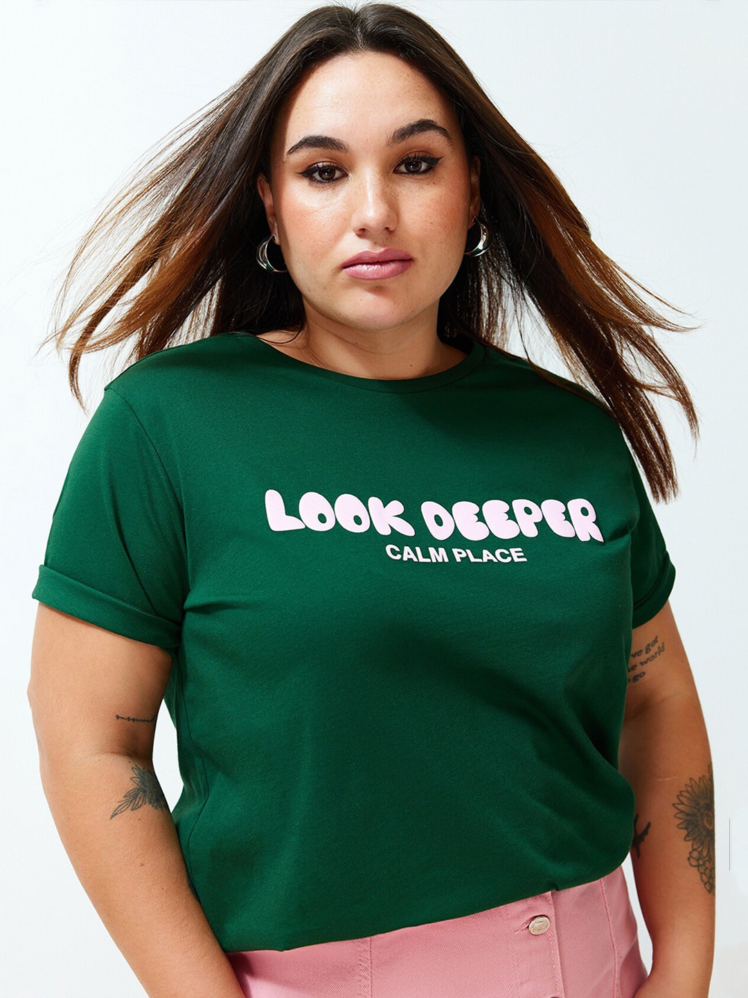 Trendyol Typography Printed Regular Fit Short Sleeves Round Neck Cotton T-shirt, Green
Trendyol Typography Printed Regular Fit Short Sleeves Round Neck Cotton T-shirt, Green