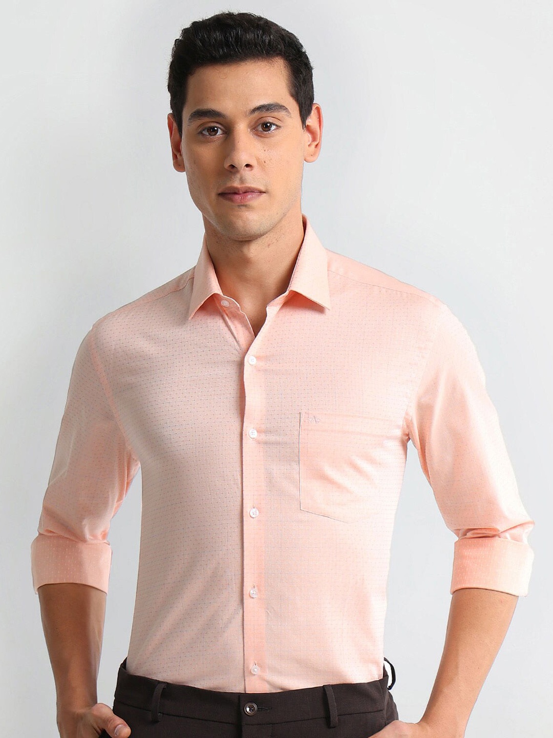 Arrow Slim Fit Geometric Printed Spread Collar Opaque Cotton Formal Shirt, Orange
Arrow Slim Fit Geometric Printed Spread Collar Opaque Cotton Formal Shirt, Orange