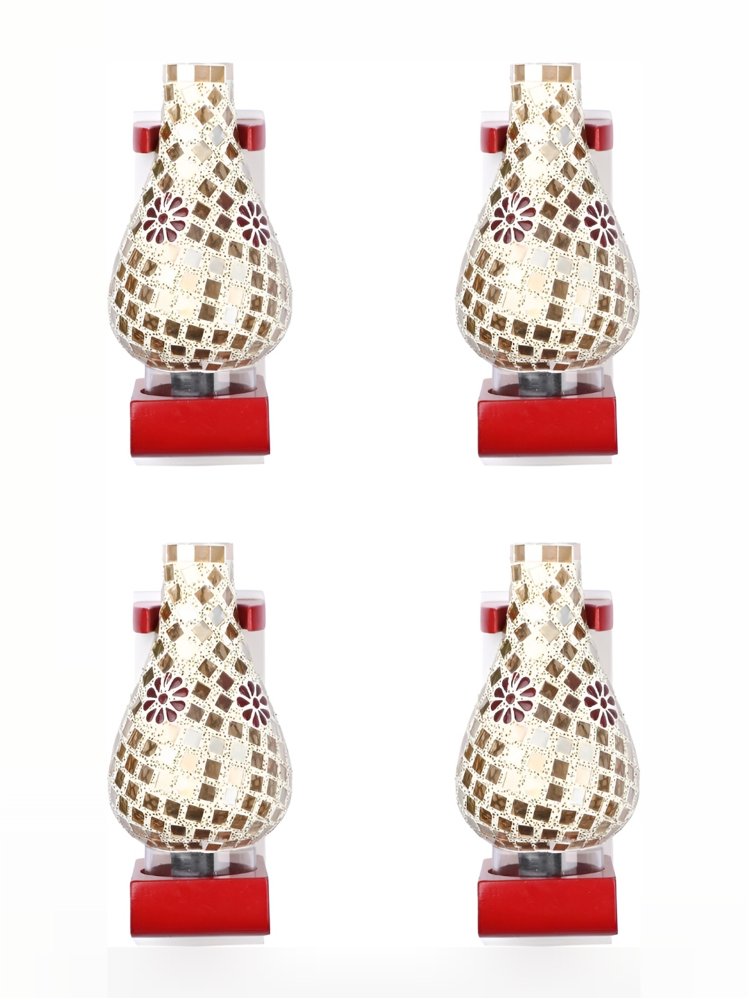 1ST TIME White & Red 4 Pcs Textured Glass Contemporary Abstract Shaped Shaped Wall Lamps
1ST TIME White & Red 4 Pcs Textured Glass Contemporary Abstract Shaped Shaped Wall Lamps