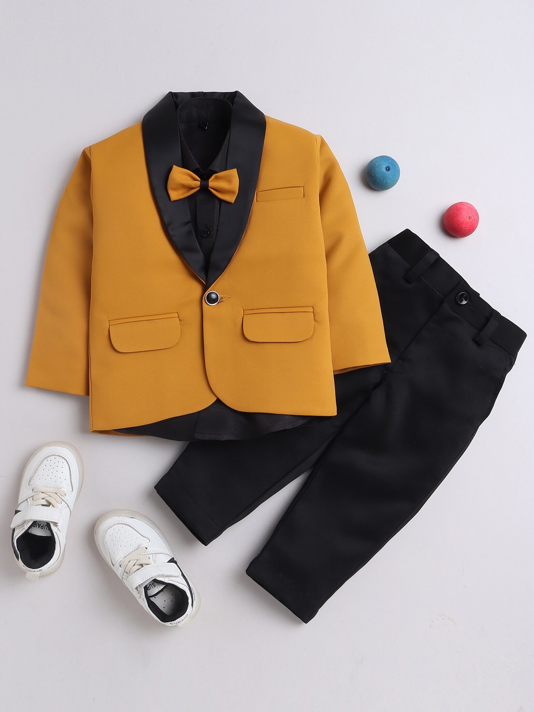 Lil homies Boys Shawl Collar Single Breasted Pure Cotton 2 Piece Party Suit, Mustard
Lil homies Boys Shawl Collar Single Breasted Pure Cotton 2 Piece Party Suit, Mustard