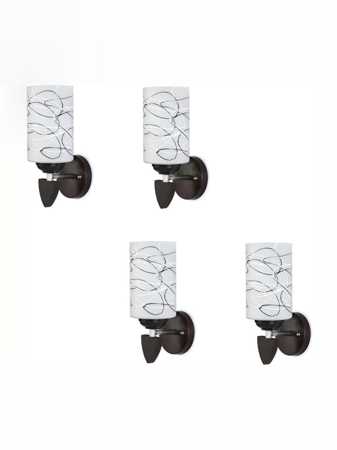 1ST TIME Black & White 4 Pieces Printed Glass Traditional Cylinder Shaped Wall Lamps
1ST TIME Black & White 4 Pieces Printed Glass Traditional Cylinder Shaped Wall Lamps