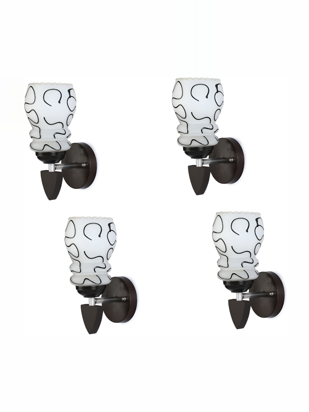 1ST TIME Black & White 4 Pieces Printed Glass Traditional Cylinder Shaped Wall Lamps
1ST TIME Black & White 4 Pieces Printed Glass Traditional Cylinder Shaped Wall Lamps