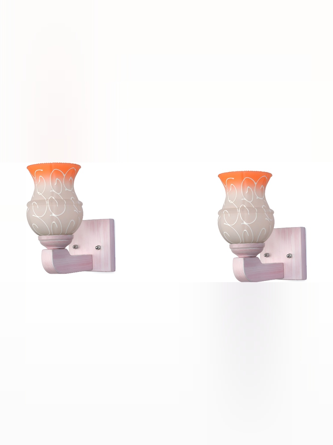 1ST TIME White & Orange 2 Pieces Colourblocked Glass Bell Shaped Contemporary Wall Lamps
1ST TIME White & Orange 2 Pieces Colourblocked Glass Bell Shaped Contemporary Wall Lamps