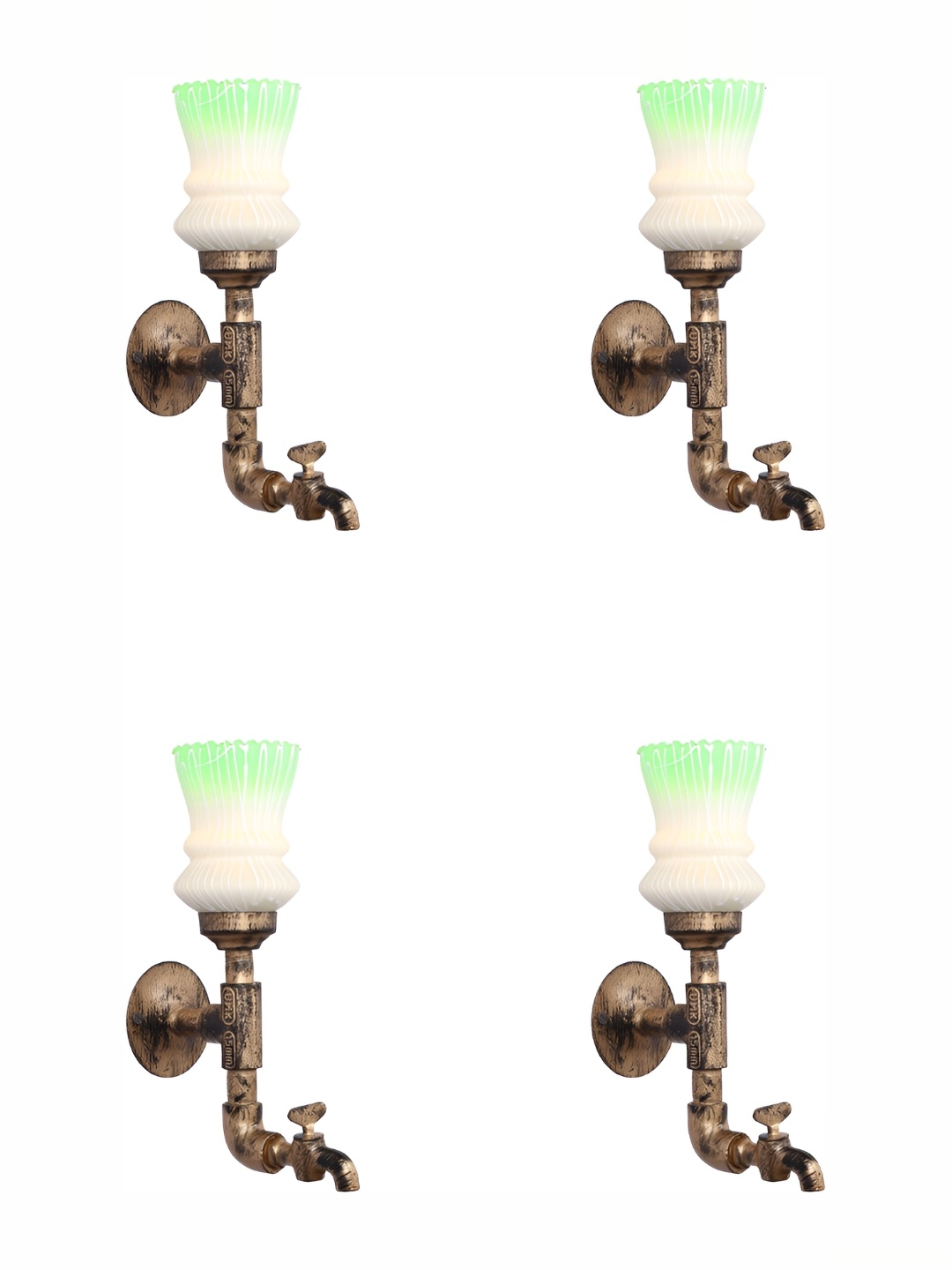 1ST TIME Green & White 4 Pcs Printed Glass Traditional Abstract Shaped Shaped Wall Lamps
1ST TIME Green & White 4 Pcs Printed Glass Traditional Abstract Shaped Shaped Wall Lamps