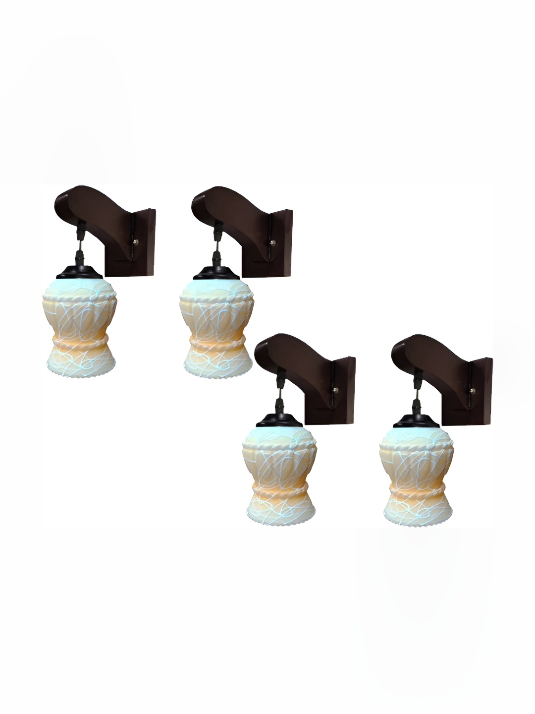 1ST TIME White & Yellow 4 Pcs Printed Glass Traditional Abstract Shaped Shaped Wall Lamps
1ST TIME White & Yellow 4 Pcs Printed Glass Traditional Abstract Shaped Shaped Wall Lamps