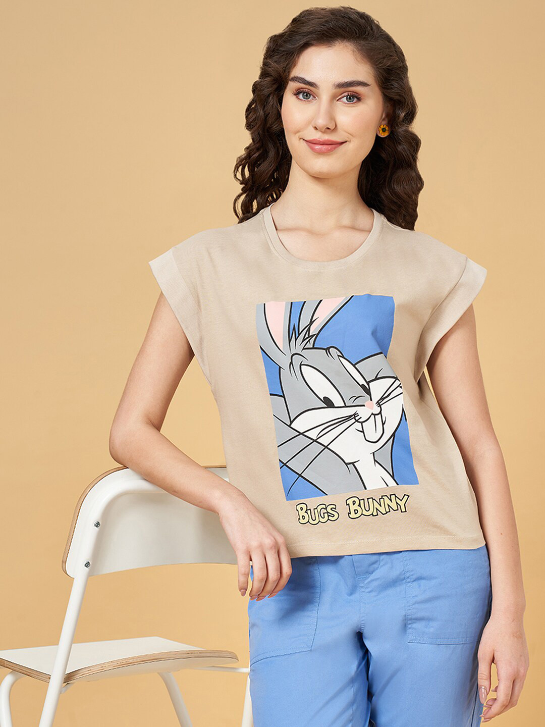 Honey by Pantaloons Typography Printed Extended Sleeves Regular Fit Cotton T-shirt, Khaki
Honey by Pantaloons Typography Printed Extended Sleeves Regular Fit Cotton T-shirt, Khaki