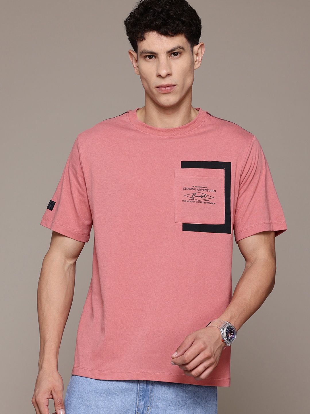 The Roadster Lifestyle Co. Typography Printed Drop-Shoulder Sleeves Oversized T-shirt, Rose
The Roadster Lifestyle Co. Typography Printed Drop-Shoulder Sleeves Oversized T-shirt, Rose