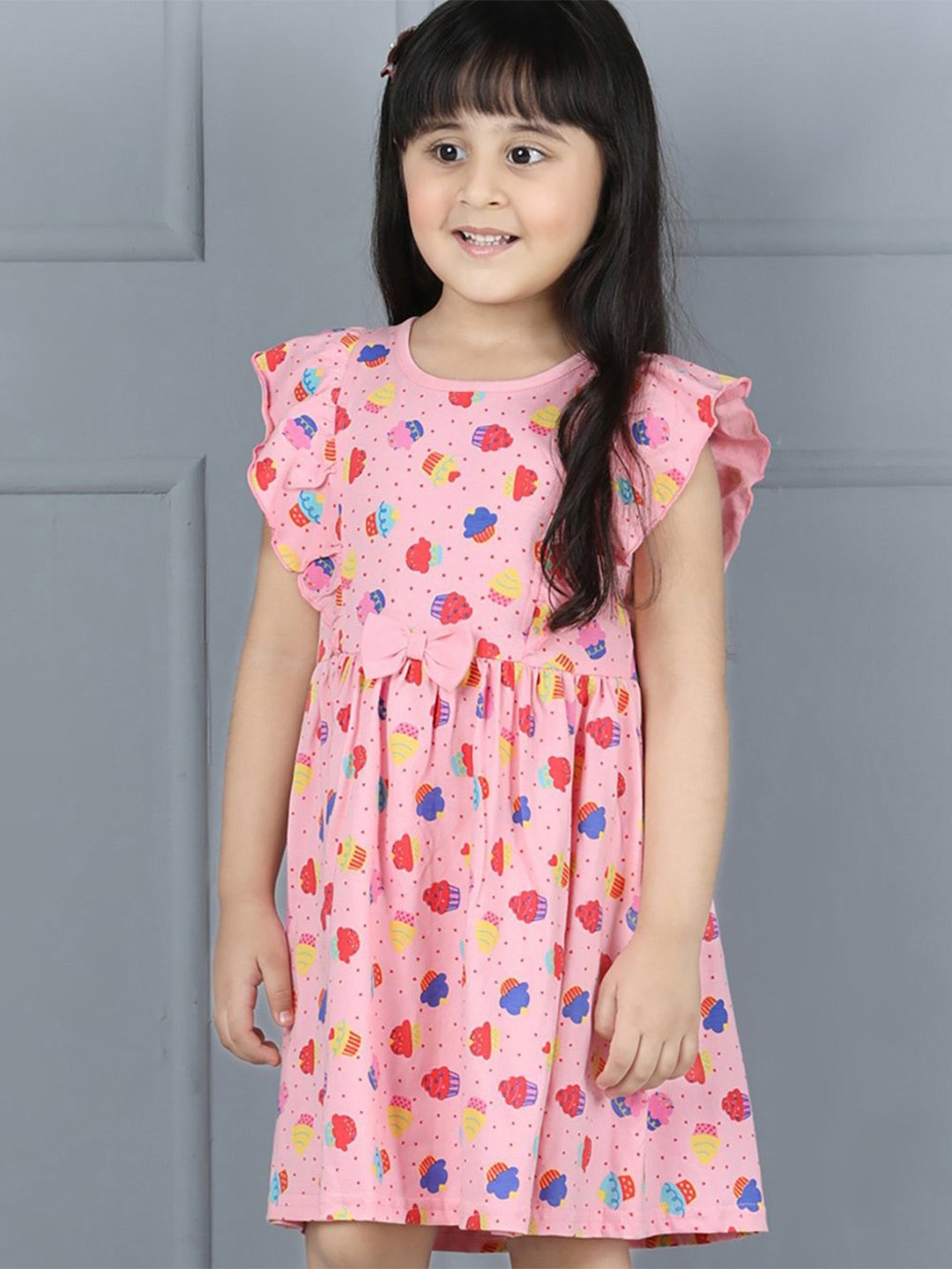 Hola Bonita Girls Floral Printed Round Neck Cotton Flutter Sleeve Fit & Flare Dress, Pink
Hola Bonita Girls Floral Printed Round Neck Cotton Flutter Sleeve Fit & Flare Dress, Pink