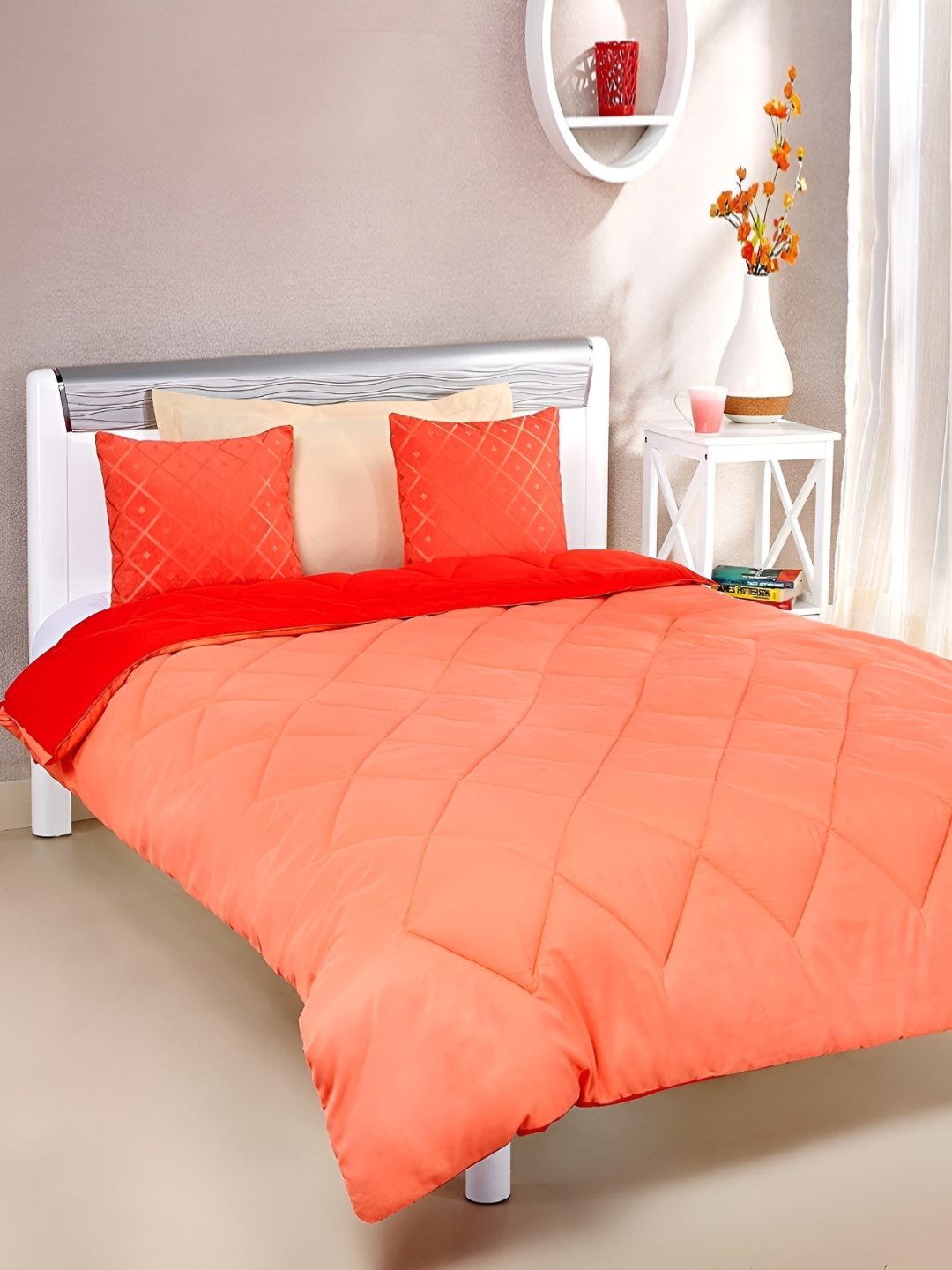 RF RELAXFEEL Peach-Coloured Geometric Microfiber Heavy Winter 233 GSM Double Bed Comforter
RF RELAXFEEL Peach-Coloured Geometric Microfiber Heavy Winter 233 GSM Double Bed Comforter