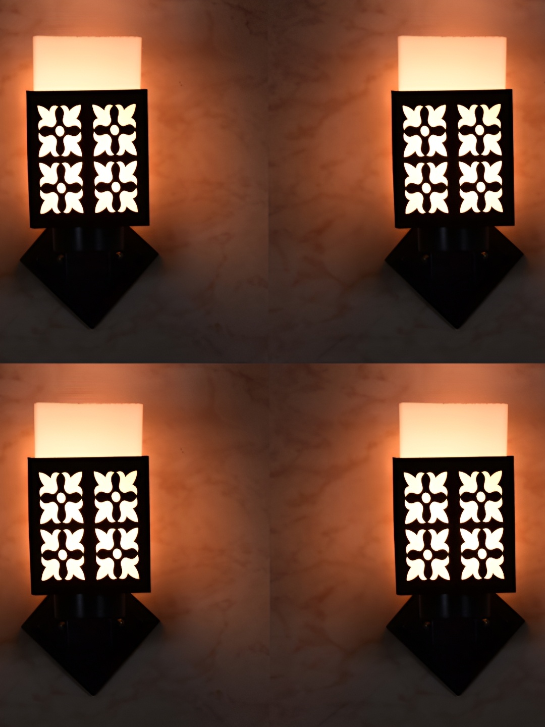 1ST TIME Black & White 4 Pieces Textured Wood Traditional Square Shaped Wall Lamps
1ST TIME Black & White 4 Pieces Textured Wood Traditional Square Shaped Wall Lamps