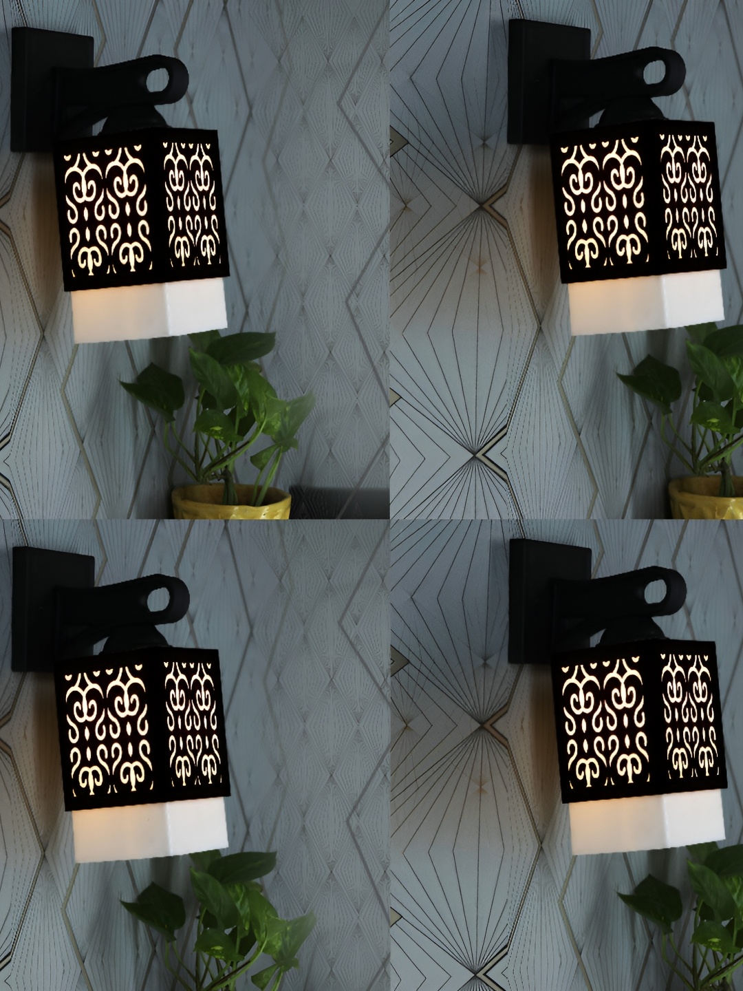 1ST TIME White & Black 4 Pieces Textured Wooden Square Shaped Contemporary Wall Lamps
1ST TIME White & Black 4 Pieces Textured Wooden Square Shaped Contemporary Wall Lamps