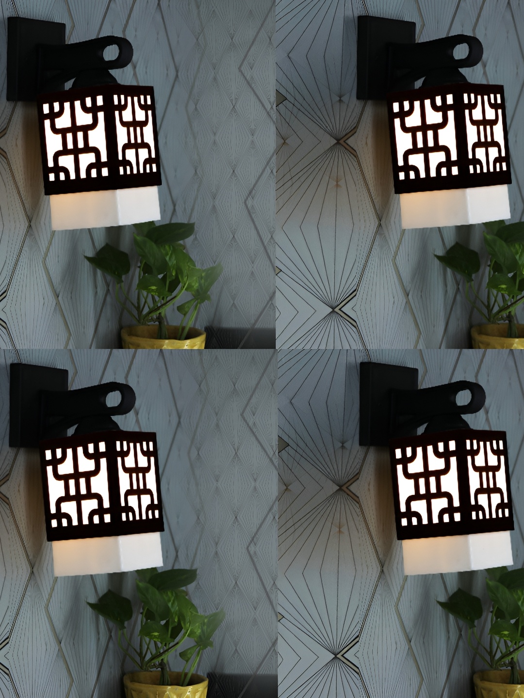 1ST TIME White & Black 4 Pieces Textured Wooden Contemporary Square Shaped Wall Lamps
1ST TIME White & Black 4 Pieces Textured Wooden Contemporary Square Shaped Wall Lamps