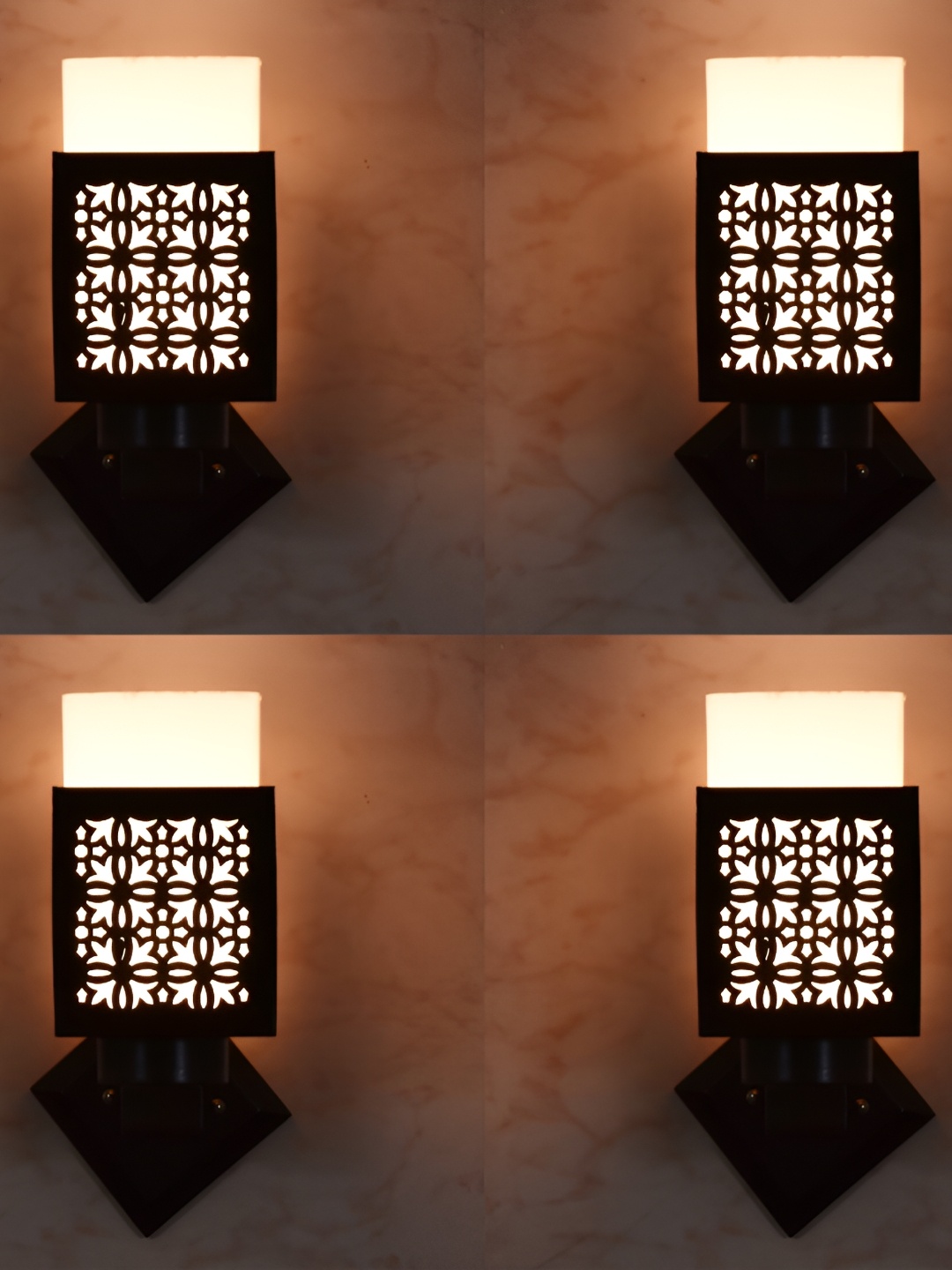 1ST TIME White & Black 4 Pieces Textured Wooden Square Shaped Contemporary Wall Lamps
1ST TIME White & Black 4 Pieces Textured Wooden Square Shaped Contemporary Wall Lamps
