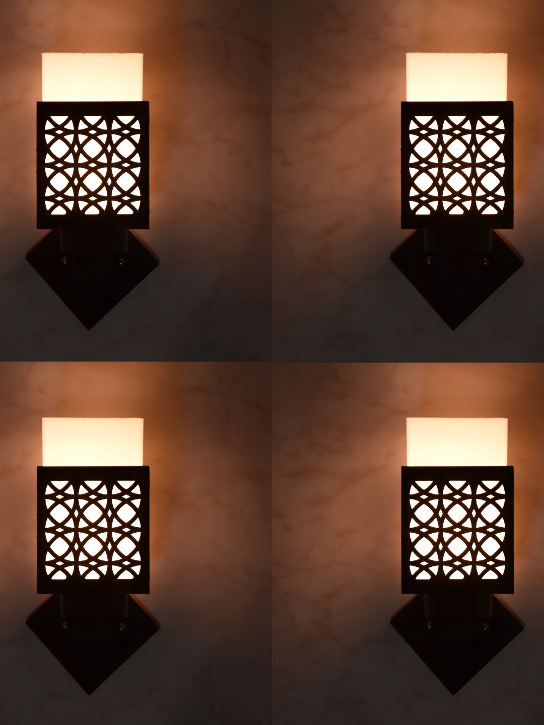 1ST TIME White & Black 4 Pieces Textured Wooden Square Shaped Contemporary Wall Lamps
1ST TIME White & Black 4 Pieces Textured Wooden Square Shaped Contemporary Wall Lamps