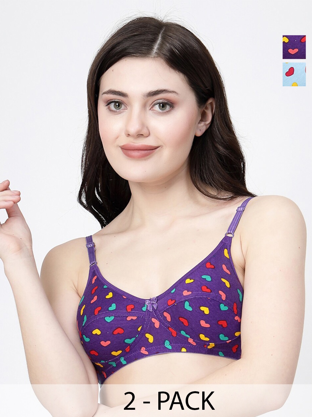 Docare Pack Of 2 Medium Coverage Non Padded Cotton Minimizer Bra With All Day Comfort, Purple
Docare Pack Of 2 Medium Coverage Non Padded Cotton Minimizer Bra With All Day Comfort, Purple