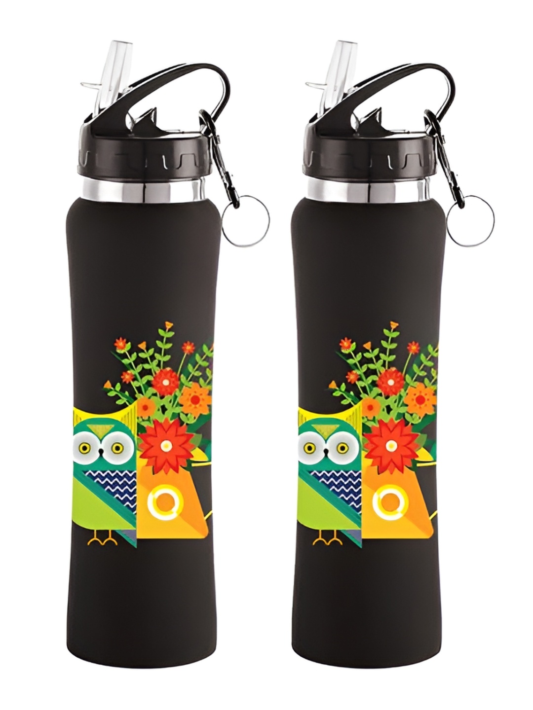 NIRLON Black 2 Pieces Printed Stainless Steel Single Wall Vacuum Water Bottles 750 ml Each
NIRLON Black 2 Pieces Printed Stainless Steel Single Wall Vacuum Water Bottles 750 ml Each