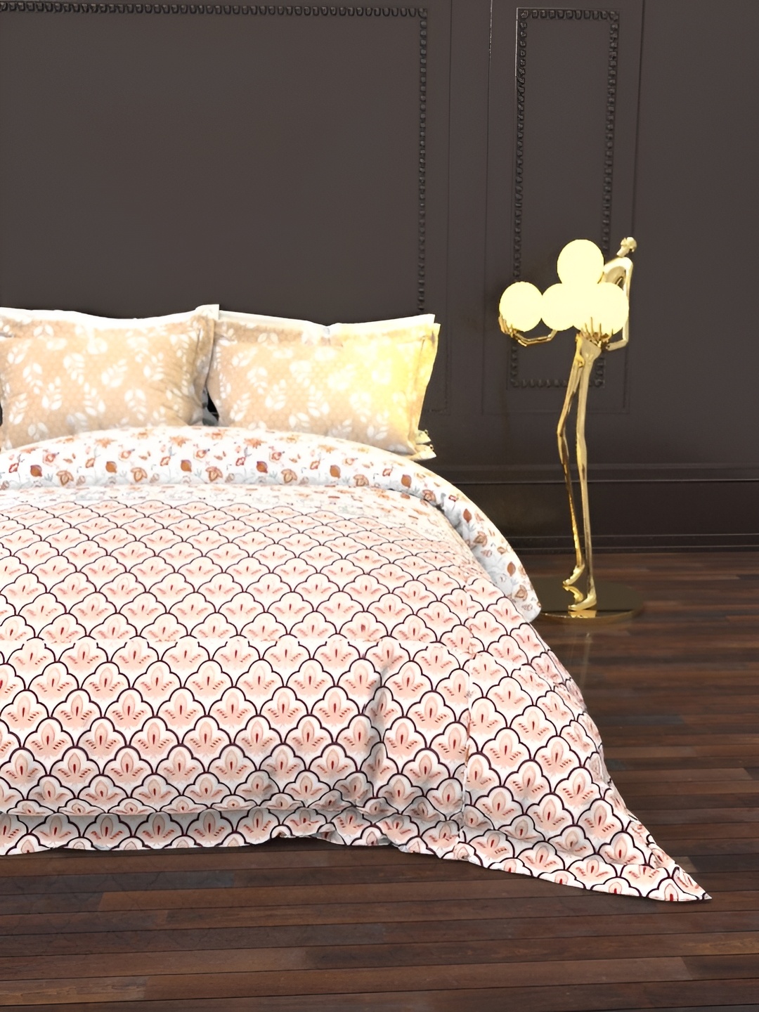 THE WHITE MOSS White & Brown Abstract Cotton 144 TC Queen Bedsheet With 2 Pillow Covers
THE WHITE MOSS White & Brown Abstract Cotton 144 TC Queen Bedsheet With 2 Pillow Covers