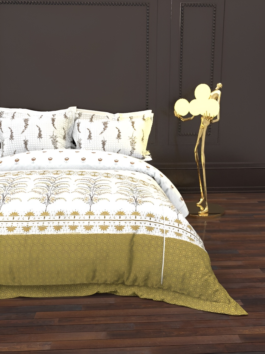 THE WHITE MOSS Sea Green & White Floral Cotton 144 TC Queen Bedsheet With 2 Pillow Covers
THE WHITE MOSS Sea Green & White Floral Cotton 144 TC Queen Bedsheet With 2 Pillow Covers