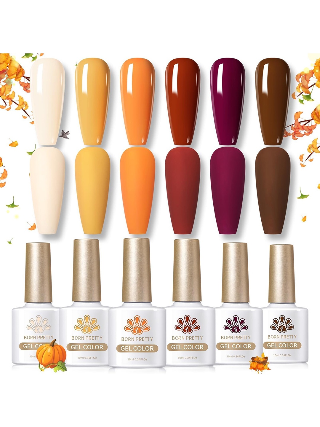 BORN PRETTY All Shine On Me Set Of 6 UV Gel Nail Polish - 10ml Each - EM01-02-03-04-05-06, Brown
BORN PRETTY All Shine On Me Set Of 6 UV Gel Nail Polish - 10ml Each - EM01-02-03-04-05-06, Brown