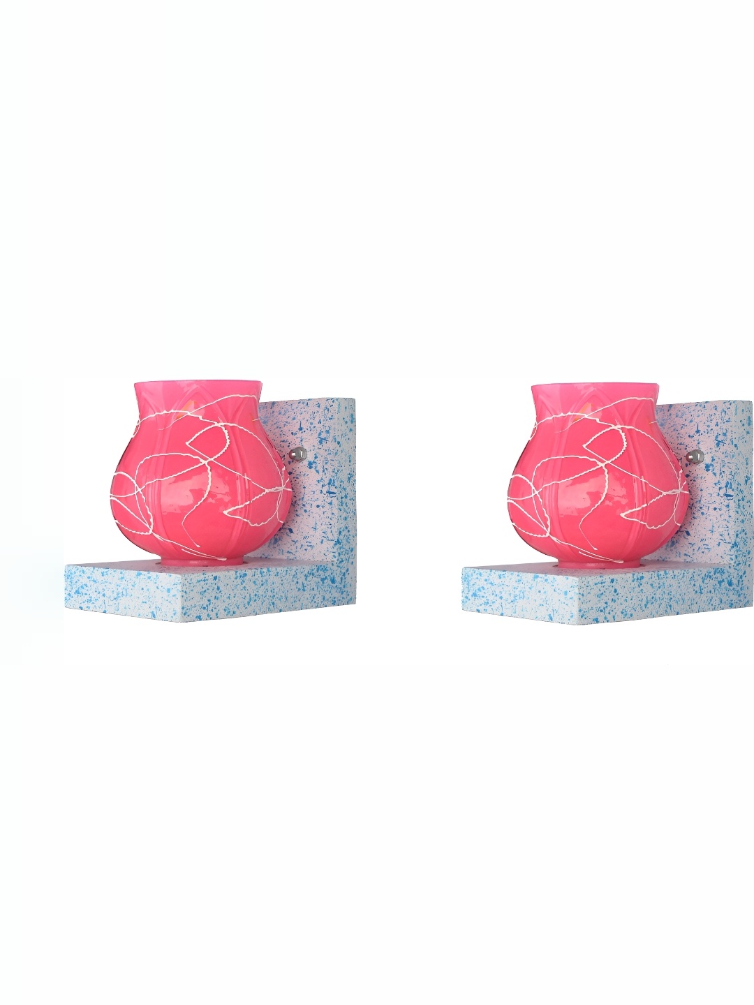 1ST TIME Pink & White 2 Pieces Printed Glass Contemporary Abstract Shaped Wall Lamps
1ST TIME Pink & White 2 Pieces Printed Glass Contemporary Abstract Shaped Wall Lamps