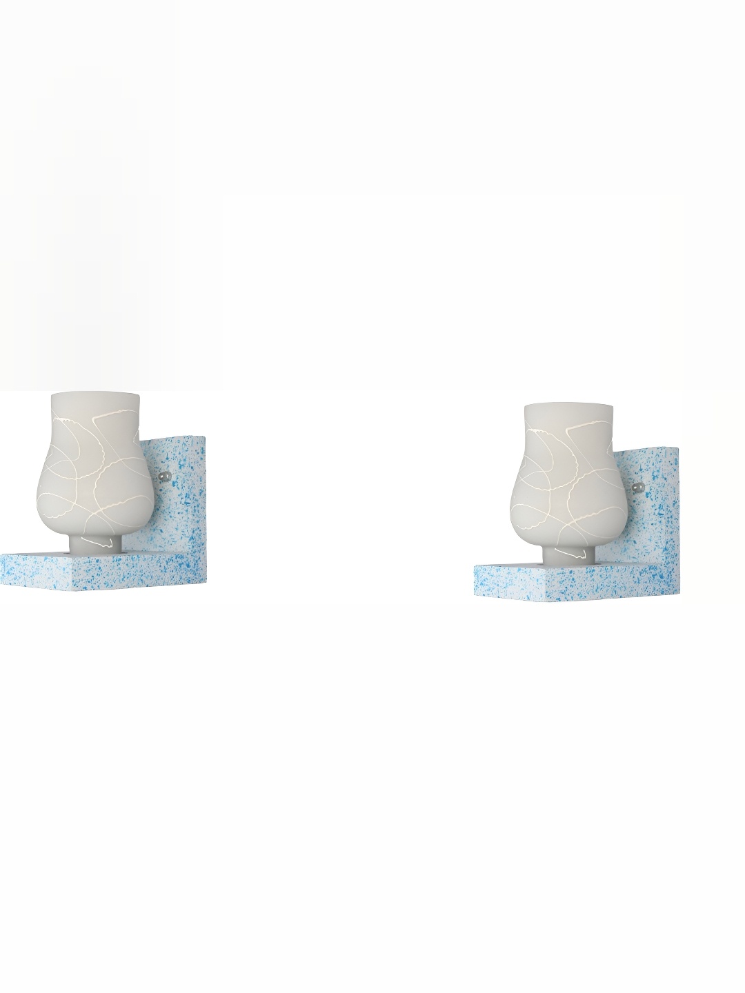 1ST TIME White & Blue 2 Pieces Printed Glass Abstract Shaped Contemporary Wall Lamps
1ST TIME White & Blue 2 Pieces Printed Glass Abstract Shaped Contemporary Wall Lamps
